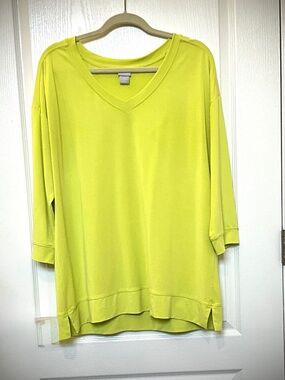 Chico’s Zenergy Tunic Size 2 Soft Stretch Cozy Long Sleeve